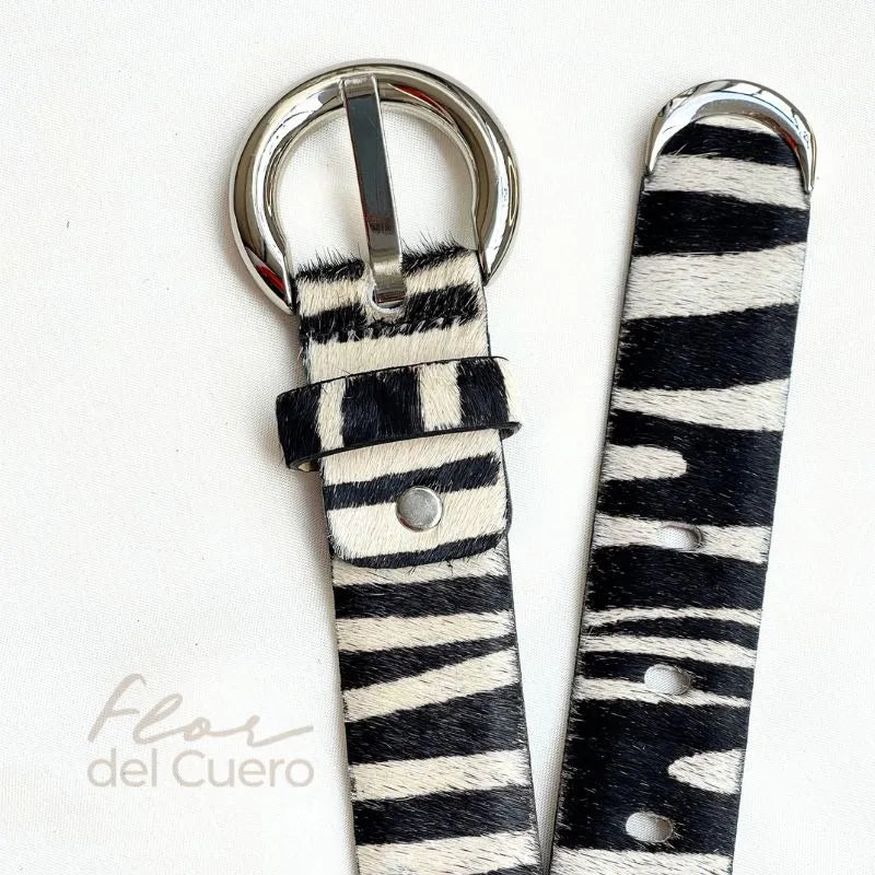 CINTURON ANIMAL PRINT CEBRA 3.5CM
