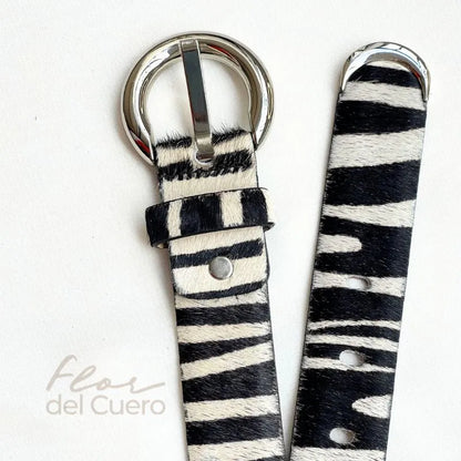 CINTURON ANIMAL PRINT CEBRA 3.5CM