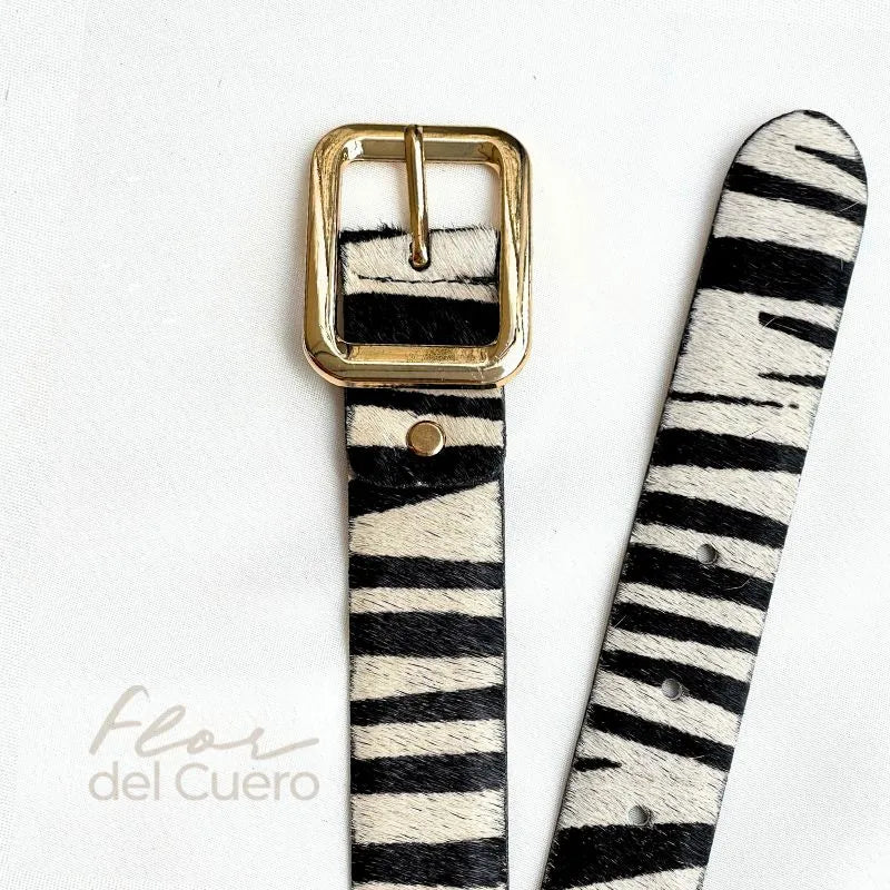 CINTURON ANIMAL PRINT CEBRA 3.5CM