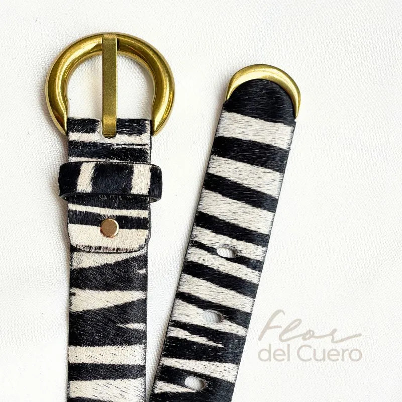 CINTURON ANIMAL PRINT CEBRA 3.5CM