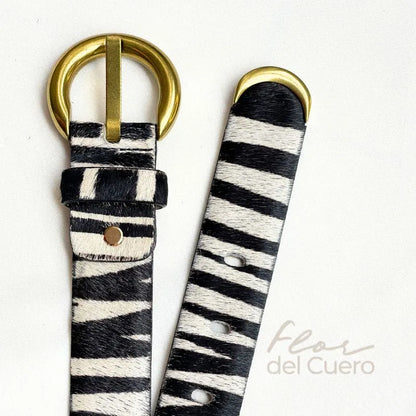 CINTURON ANIMAL PRINT CEBRA 3.5CM